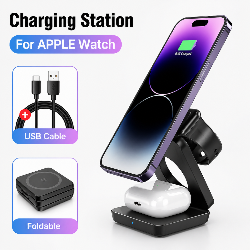 3-in-1 Magnetic Wireless Charger