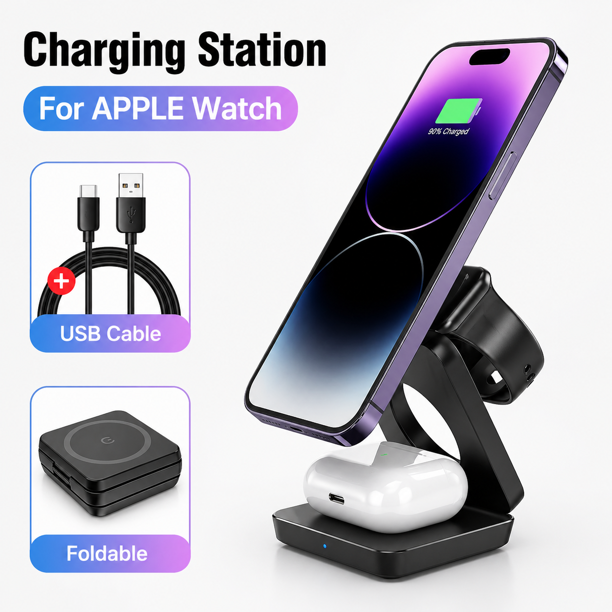 3-in-1 Magnetic Wireless Charger